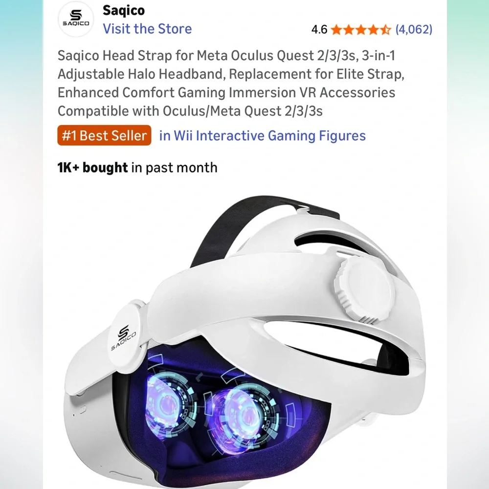 Brand new never used White Adjustable Head Strap for Meta Oculus Quest